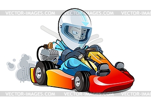 Cartoon kart racer - vector clip art