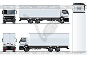 Шаблон грузовика - стоковое векторное изображение