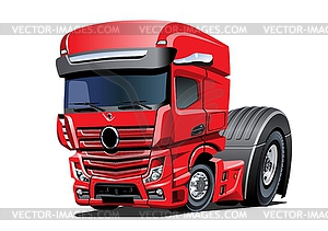 Cartoon semi truck - vector clip art