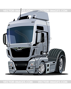 Cartoon semi truck - vector image