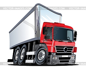 Cartoon delivery or cargo truck - vector clipart / vector image