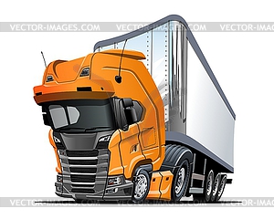 Cartoon semi truck - vector image