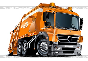 Cartoon Garbage Truck - vector image