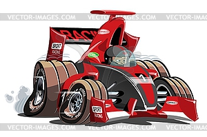 Cartoon sport race car - color vector clipart