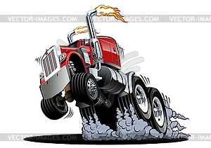 Cartoon semi truck - vector image