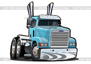 Cartoon semi truck - vector clip art