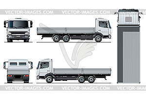 Flatbed truck template - vector clip art