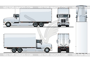 Truck template - vector clipart