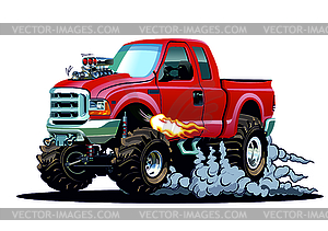 Cartoon 4x4 pickup - vector clipart