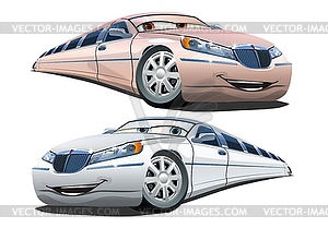 Cartoon limousines - vector clipart