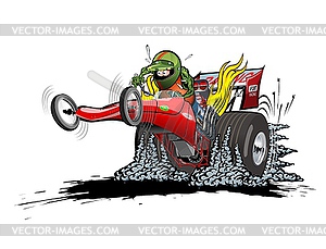 Cartoon dragster - vector image