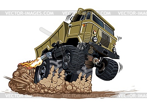 Cartoon 4x4 muscle truck  - vector clip art