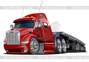 Cartoon oversize load transporter - vector image