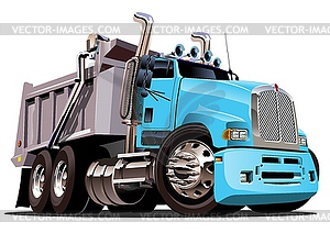 Cartoon Dump Truck - vector image