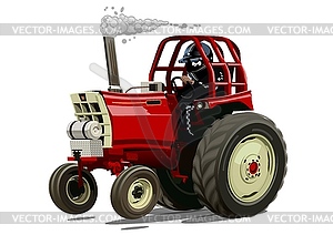 Cartoon Tractor - vector image