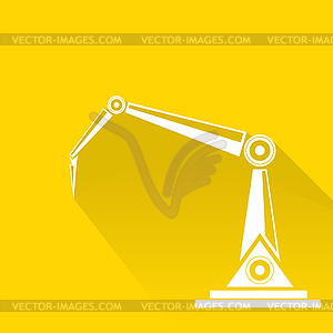 Robotic arm symbol. robot hand - vector clipart