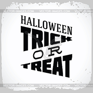 Halloween trick or treat - vector clipart