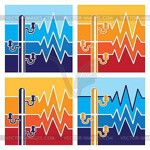 Symbols of high voltage - vector EPS clipart