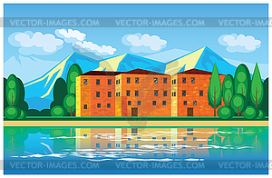 Mediterranean mansion - vector image