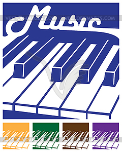 Piano icons - vector image