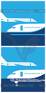 Air transportation - vector image