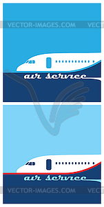 Самолет на посадке - изображение в векторе