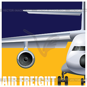 Cargo air transportation - vector image