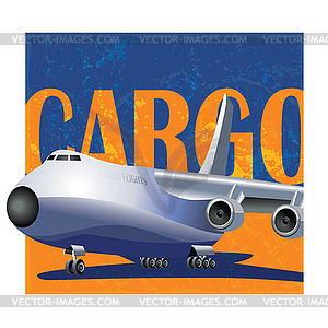 Large cargo aircraft - vector clipart