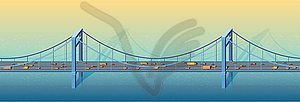 Large bridge - vector clipart