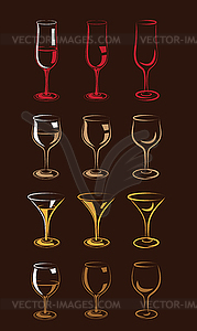 Stylized glasses - vector image