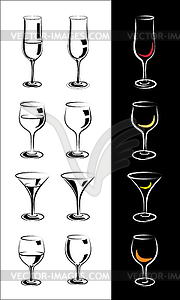 Stylized glasses - vector image