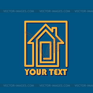 House logo - color vector clipart