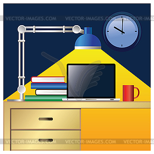 Workplace colorful - vector clipart