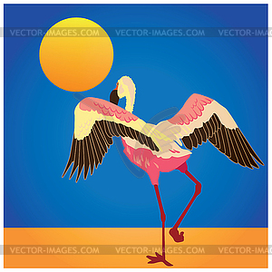 Flamingo - vector EPS clipart