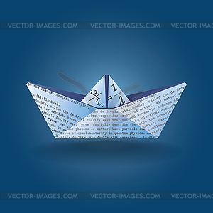 Paper boat - vector image