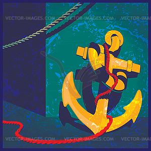 Nautical theme vintage - vector image