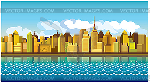 City colorful - vector clipart