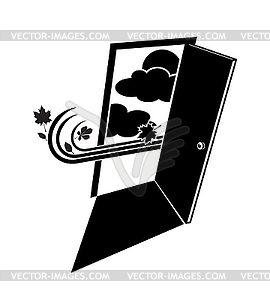 Autumn clouds - vector clip art