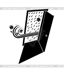 Autumn rain - vector clipart