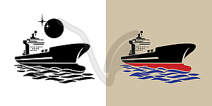 Transport ship symbol - vector clipart
