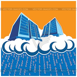 Cloud computing - vector clip art