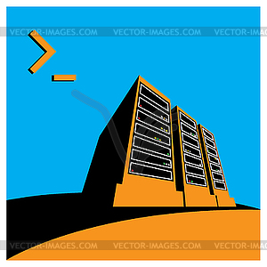Data Center color hot - vector image