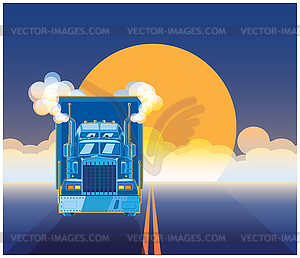 Big truck racing - vector image