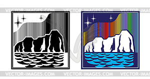 Northern lights - vector image