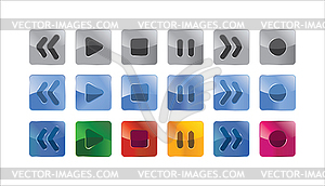 Colored buttons - vector image