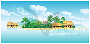 Paradise islands - vector clipart