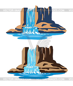 Waterfalls - vector image