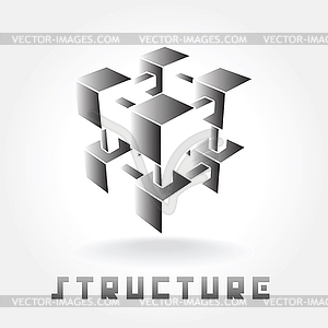 Structure logo - vector clip art