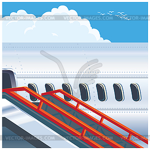 Modern jet airliner - vector image