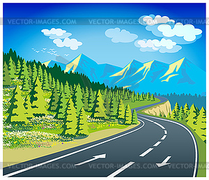 Mountain landscape - vector clip art